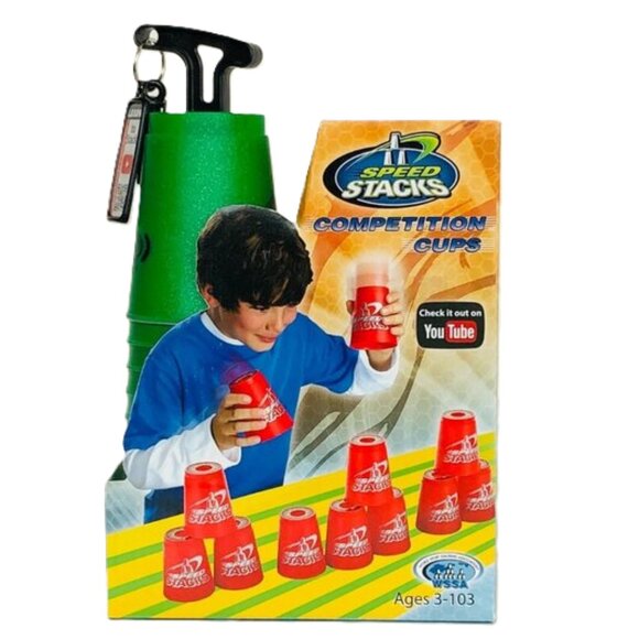 Speed Stacks Competition Cups Authentic Stacking Set -Metallic Green Brand New - Picture 1 of 12